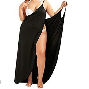 Spaghetti Strap Lowered Back Swim Cover-Up